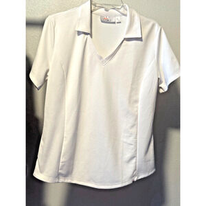 Guru Golf Women’s XL White Polo Shirt Golfing Top Cool